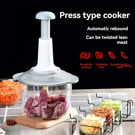 Manual Hand Push Multifunctional Chopper Hover Image